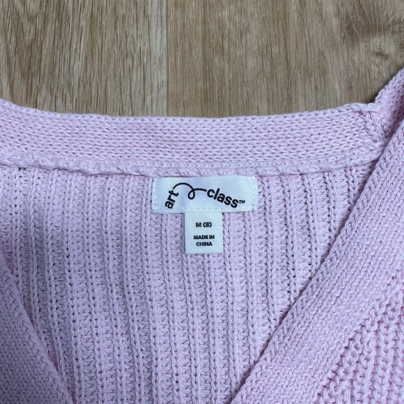 Art Class Knit Cardigan Sweater Pink Ombre Girls Size M (8) School Fall Cozy New - Picture 3 of 5